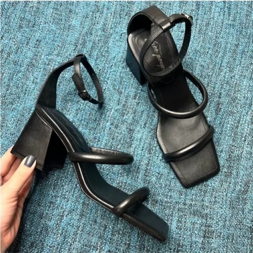 Free People Parker pillow square toe heels in black, BNIB size 6 - Picture 5 of 11